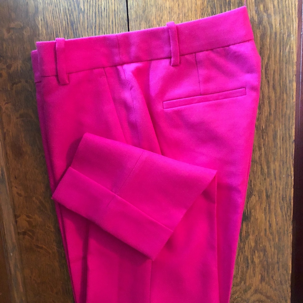 J. Crew Rhodes Flamino Pink Wool Pants